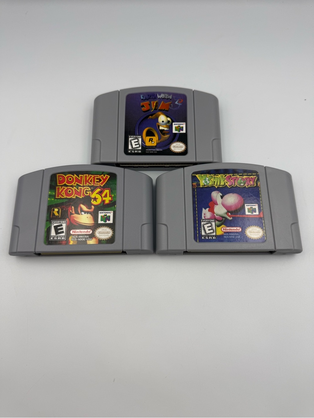 N64 Platformer Bundle – Donkey Kong 64, Yoshi’s Story & Earthworm Jim 3D